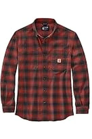 Carhartt Plaid Flannel Relaxed Fit Shirt, Farbe:Rot, Größe:XXL Camiseta, , XXL Hombres