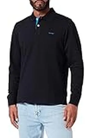GANT Reg Contrast Pique LS Rugger Camisa de Polo, , XXL para Hombre
