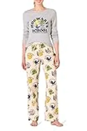 Amazon Harry Potter | Looney Tunes Conjunto para Dormir Ligero con Pantalón de Franela y Camiseta de Manga Larga Mujer, , XXL