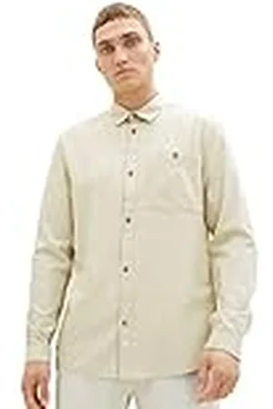 TOM TAILOR TOM TAILOR Camisa vaquera de sarga regular fit para hombre confeccionada en algodón, , XXXL