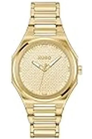 HUGO BOSS Reloj con Movimiento de Cuarzo de Tres Manecillas para Mujer Colección #Grail FOR Her con Correa de Acero Inoxidable de Color Dorado - 1540177