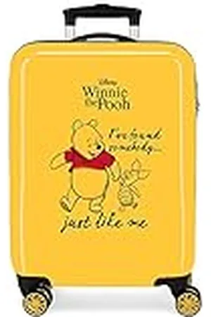 Disney Winnie The Pooh Maleta de cabina Amarilla 38x55x20 cms Rígida ABS Cierre de combinación lateral 34L 2 kgs 4 Ruedas dobles Equipaje de Mano