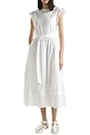 Benetton Vestido 49hsdv095, Color Blanco, S para Mujer