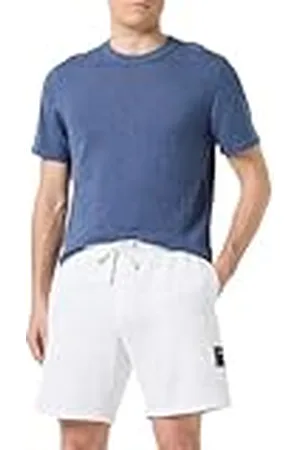 Tommy Hilfiger Pantalón Corto Tipo chándal Hombre Flag Logo Badge Corto, Weiß (Blanco), S