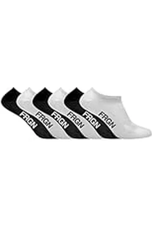 Freegun Fg/1/Tcx6/Frgn Calcetines, Blanco/Negro, 43-46 (Pack de 6) para Hombre