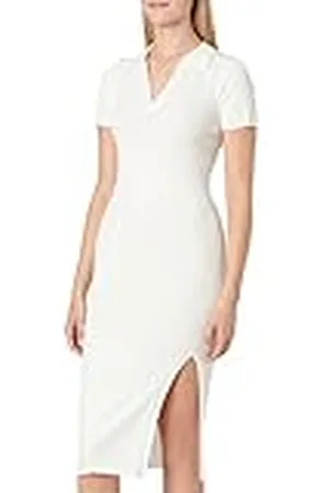 NA-KD Vestido Midi de Punto Acanalado Fiesta Informal, , XXL para Mujer