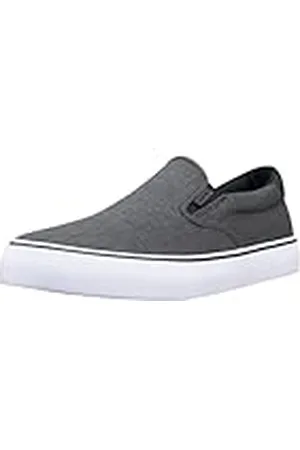 Lugz Clipper Classic Slip-on Canvas Sneaker, Zapatillas Hombre, Negro Blanco Black White Gum, 39 EU