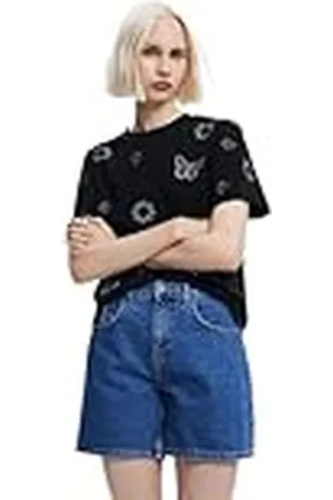 Desigual Camiseta de Manga Corta de Punto para Mujer, , XXL