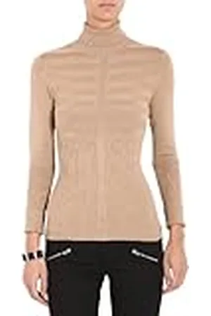 Morgan Pull Fin col roulé MENTOS Pullover Sweater, Marrone (Brown-Marron (Camel), L Women