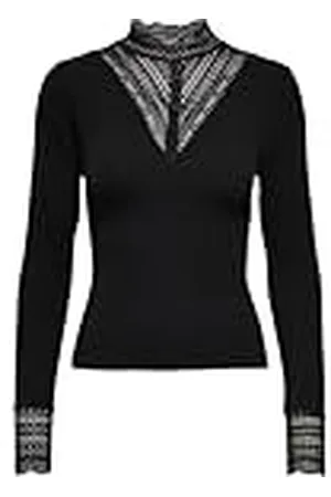 ONLY Onltilde L/S High Neck Top Jrs Noos Camiseta de Manga Larga, , XS Mujeres
