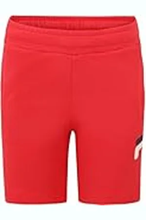 Fila Lobez Logo Sweat Shorts Pantalones Cortos, Color Rojo, 122-128 Unisex niños