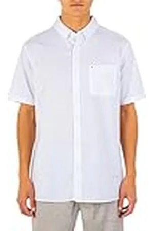 Hurley One and Only Textured Short Sleeve Button Up Camisa Abotonada, , X-Large para Hombre