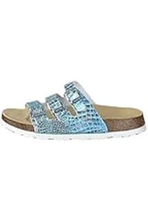 Superfit Fussbettpantoffel, Pantuflas Niñas, Azul (Blue 8010), 24 EU