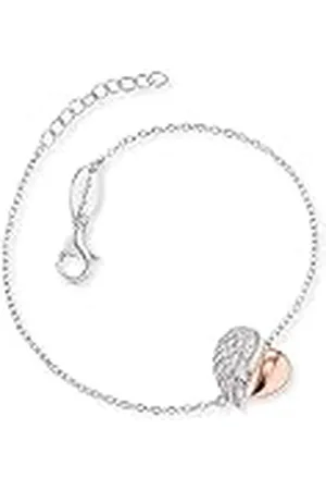 Engelsrufer ERB-LILHEARTWING-BIR - Pulsera de mujer de 925 con corazón y alas bicolor y circonitas