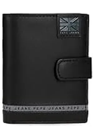 Pepe Jeans Tape Cartera Vertical con Tarjetero y Cierre de Click 8,5x10,5x1 cms Piel by Joumma Bags