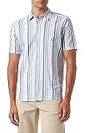 QS by s.Oliver Camisa de Manga Corta, Weiß, M para Hombre