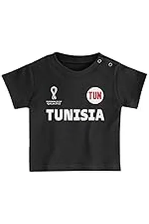 FIFA Unisex Kinder Official World Cup 2022 Tee & Short Set, Toddlers, Tunisia, Team Colours, Age 4, White, Large