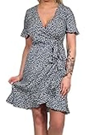 ONLY Onlolivia S/S Wrap Dress Wvn Noos Vestido, , 34 EU para Mujer