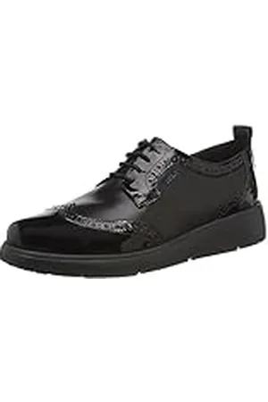 Geox D Arlara I, Oxford Flat Mujer, Black, 35 EU