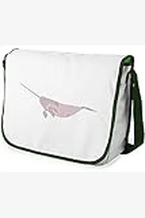 Bonamaison Bolso escolar de mensajero impreso digitalmente con correa caqui para estudiantes, bolsa cruzada, bolsa de mensajero, bolsa de hombro para la escuela, vuelta a la escuela, tamaño: 29 x 36