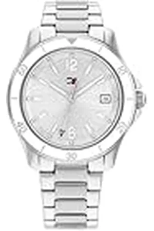 Tommy Hilfiger Reloj Analógico de Cuarzo para Mujer con Correa de Acero Inoxidable Plateada - 1782512