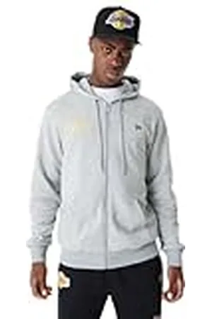 New Era Team Script FZ Hoody LOSLAK HGRMTG LOS Angeles Lakers, Sudadera con Capucha Masculino