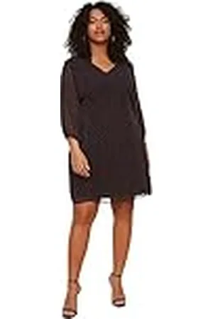 Trendyol Woman Mini Bodycon V-Neck Woven Plus Size Dress Vestidos, , 48 De Las Mujeres
