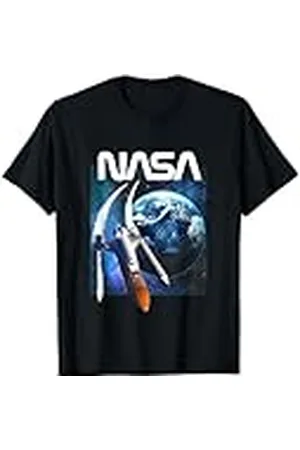 Nasa Explore Outer Space Vintage Classic Rocket Shuttle Camiseta