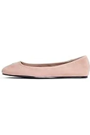 Tommy Hilfiger Bailarinas Mujer Hardware de ante, Marrón (Claystone), 36