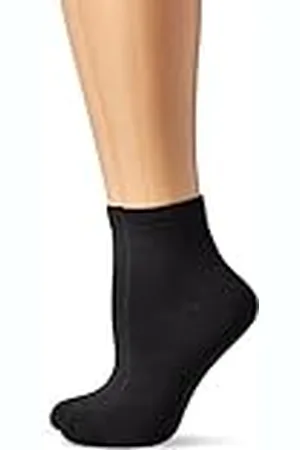 Dim Calcetines Tobilleros Skin Douceur Mujer x2, Negro, Talla única