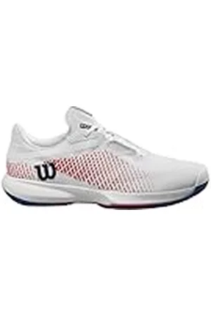 Wilson Kaos Swift 1.5 Clay, Tennis Shoe Hombre, White/Deja VU Blue Red, 43 1/3 EU