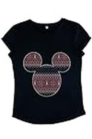 Disney Mickey Classic-Camiseta de Manga Larga para Mujer, , S