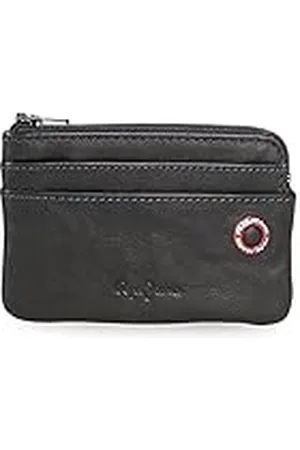 Pepe Jeans Badge Monedero Azul 11x7x1,5 cms Piel