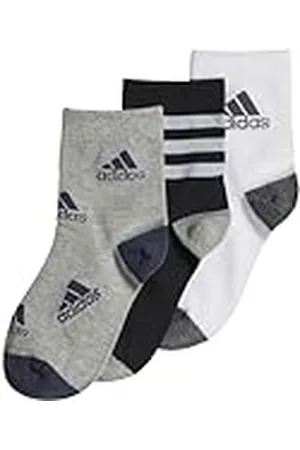 adidas HN5736 LK Socks 3PP Calcetines, Niños Unisex, Negro/Blanco/Gris Medio Heather, KM