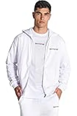 Gianni Kavanagh White Essential Micro Hoodie Jacket Hooded Sweatshirt, S Men