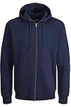 JACK & JONES Jjebradley Sweat Zip Hood Noos Pls Sudadera con capucha, Hombre, Marino, 4XL Grande