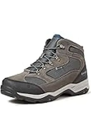 Hi-Tec Storm WP Wide, Zapatillas para Caminar Hombre, Carbón/Gris/Majolica Azul, 44.5 EU Ancho
