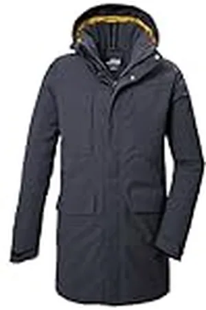 Killtec Hombre Parka/parka funcional con capucha con cremallera KOW 80 MN PRK, dunkel stahlblau, L, 41848-000