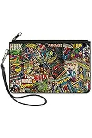 Buckle Cartera con Cremallera Marvel Comics Grande Billetera, , 8" x 5" para Mujer