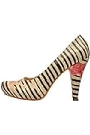 Dogo High Heels, Zapatos de Tacón de Mujer, Roses On Stripes, Zapatos Veganos Estampados,36 EU