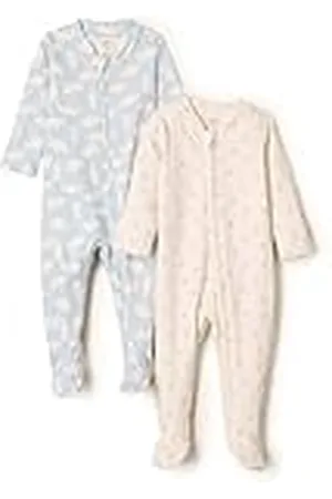 Amazon X Sofia Grainge Pelele de Algodón con Pies para Dormir y Jugar Unisex Bebés, Pack de 2, , Prematuro