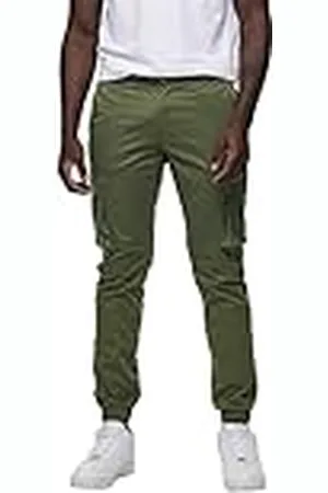 Only & Sons Pantalones de Carga para Hombre ONLY&SONS Corte Ajustado Puños Elásticos Bolsillos Cargo, Color: , Talla de pantalón:29W / 32L, Largo de la Pierna:L32