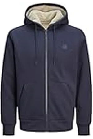 JACK & JONES Jprblumason Teddy Sweat Zip Pls Sudadera, , 4XL Grandes para Hombre
