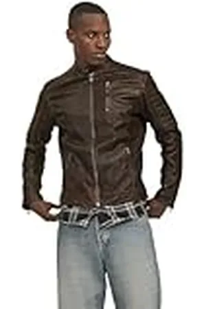 JACK & JONES Jjerichard Leather Jacket Noos Chaqueta de Cuero, Color marrón, XS Hombres