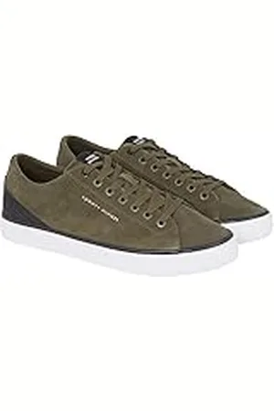 Tommy Hilfiger Hombre Sneaker vulcanizada Core Low Suede Zapatillas, Verde (Army Green), 40 EU
