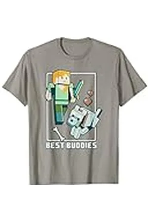 Minecraft Alex and Wolf Best Buddies Camiseta