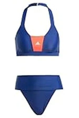 adidas Mujer Sportswear Colorblock Bikini, Dark Blue/Bright Red, XS