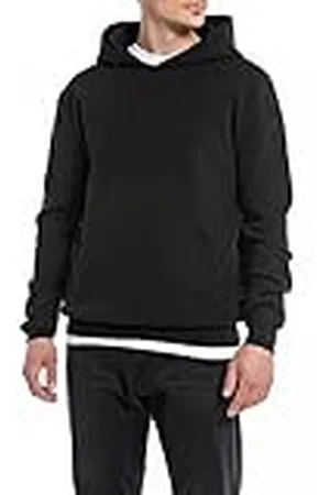 Replay Uk2519 Sudadera con Capucha, 098 Negro, L para Hombre