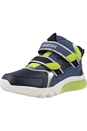 Geox J Ciberdron Boy, Zapatillas, Navy Lime, 33 EU