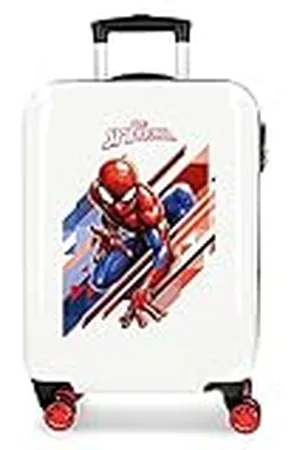 Marvel Spiderman Geo Maleta de cabina Rojo 34x55x20 cms Rígida ABS Cierre combinación 34L 2,6Kgs 4 Ruedas Dobles Equipaje de Mano